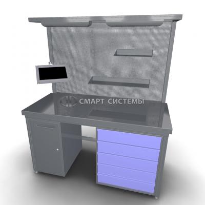 workbench with monitor aluminum profile