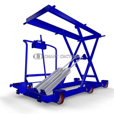 trolley with hydraulic mechanism