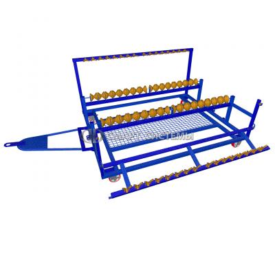 trolley for hood panels