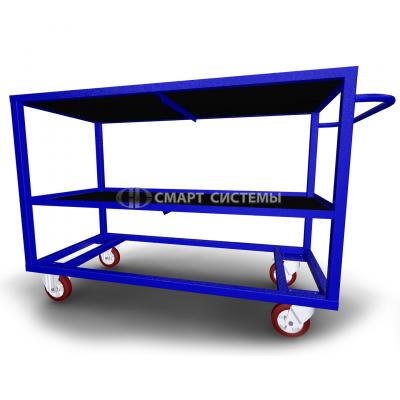 the cart is two-tiered