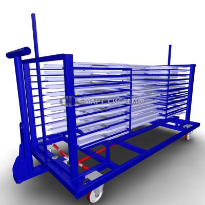 trolley with rotating wheels
